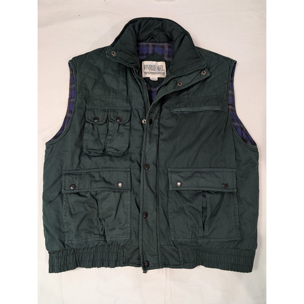 Vintage Men's L Utility Vest Tactical Hunting Fishing Hiking Outdoor Windbreaker